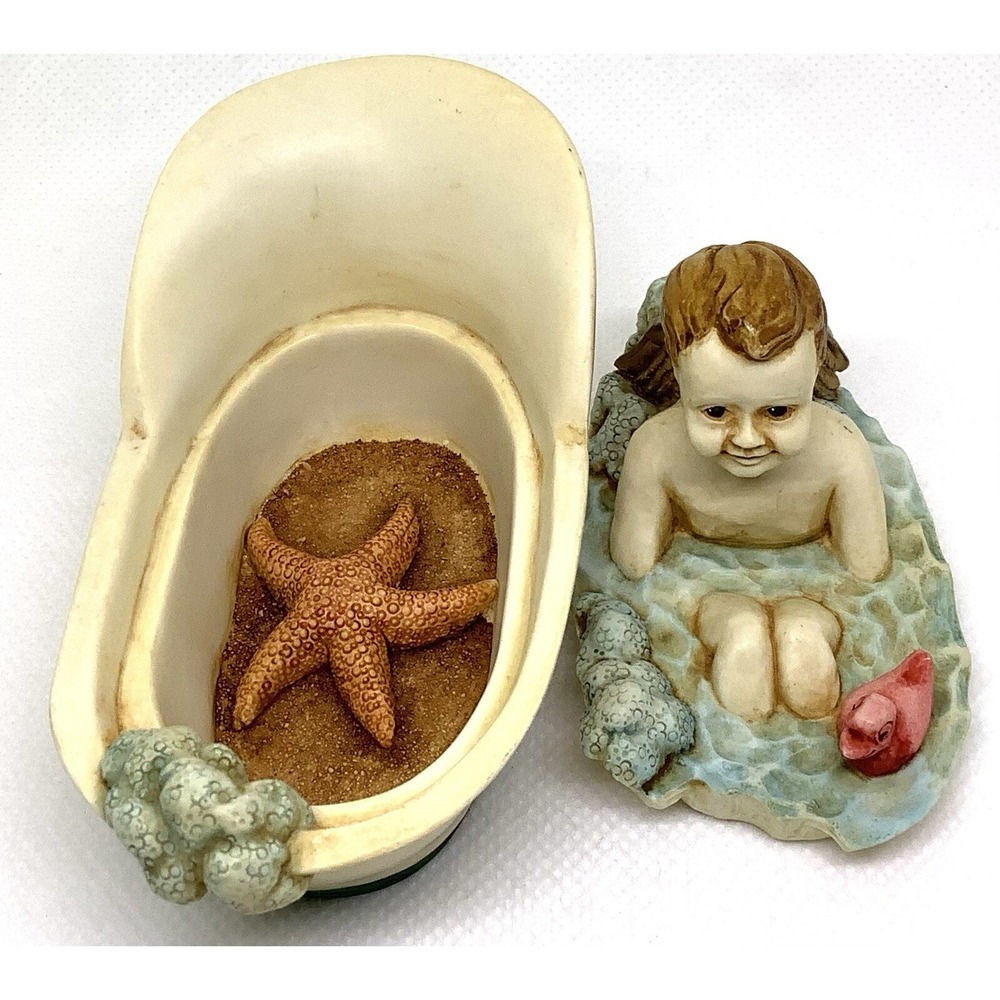 Harmony Kingdom Angelique Noel Angel Bathtub‎ Starfish So Cute! - Picture 4 of 7